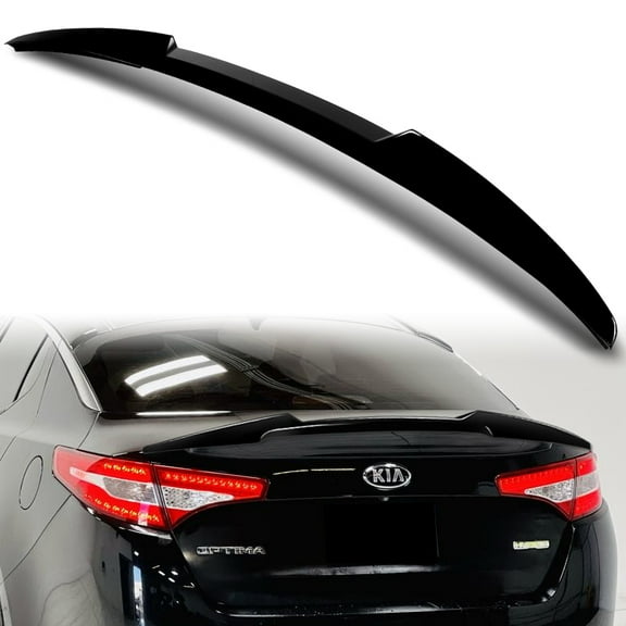 W-Power For 2011-2013 Kia Optima Pearl Black Rear Trunk Lid Spoiler Wing V-Style