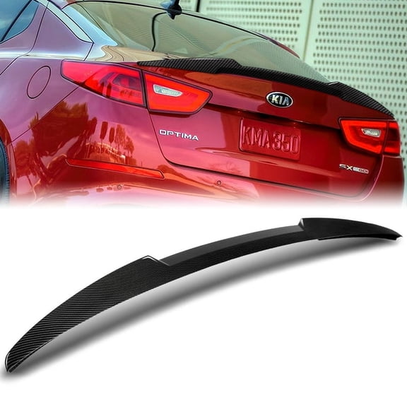 W-Power For 2014-2015 Kia Optima K5 Carbon Look V-Style Rear Trunk Spoiler Wing