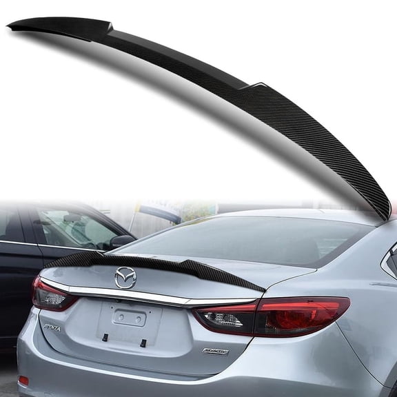 W-Power For 2014-2017 Mazda 6 Mazda6 Carbon Painted V-Style Trunk Spoiler Wing