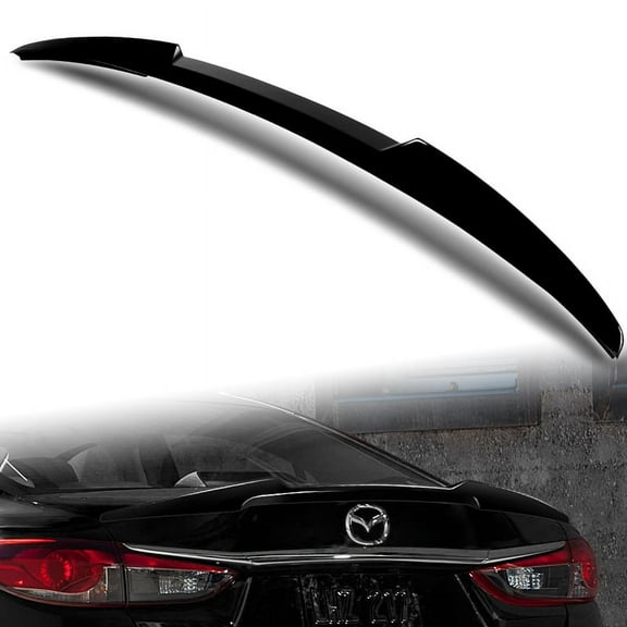 W-Power For 2014-2017 Mazda 6 Mazda6 Pearl Black V-Style Trunk Lid Spoiler Wing