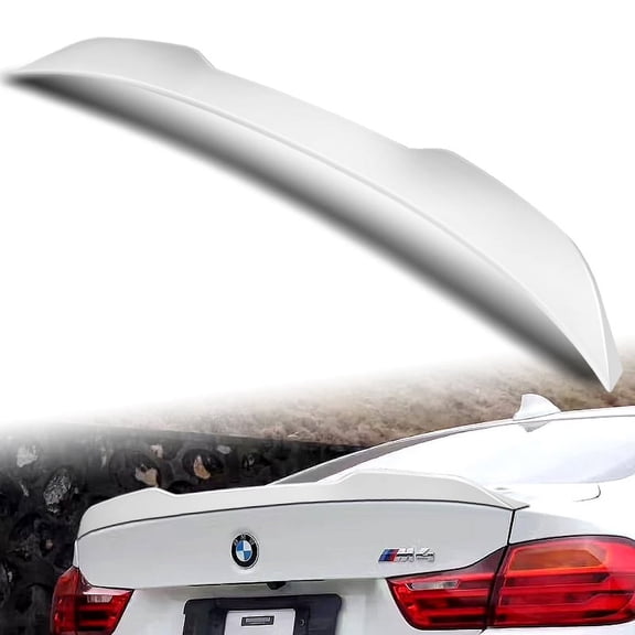 W-Power For 2014-2020 BMW 4-Series F32 Coupe Pearl White Trunk Spoiler V-Style