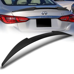 W-Power For 2014-2024 Infiniti Q50 Matt Black V-Style Rear Trunk Spoiler Wing