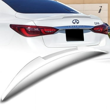 W-Power For 2014-2022 Infiniti Q50 Pearl White V-Style Rear Trunk Spoiler Wing