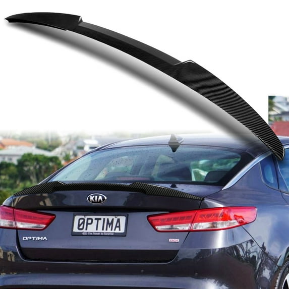 W-Power For 2016-2020 Kia Optima Carbon Painted V-Style Trunk Duckbill Spoiler
