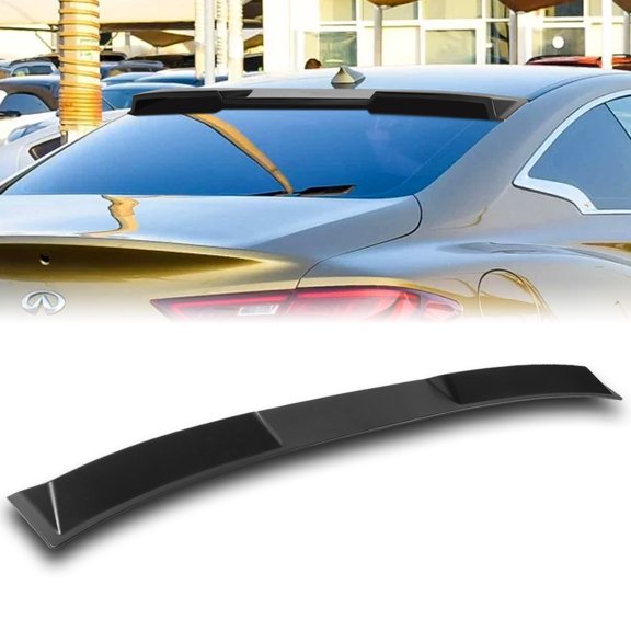 W-Power For 2017-2022 Infiniti Q60 Coupe Black Rear Roof Visor Window Spoiler