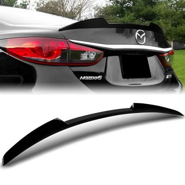 W-Power For 2018-2021 Mazda 6 Mazda6 Pearl Black V-Style Trunk Lid Spoiler Wing