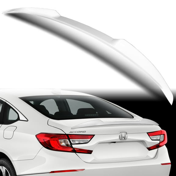 W-Power For 2018-2022 Honda Accord Sedan Pearl White V-Style Trunk Spoiler Wing