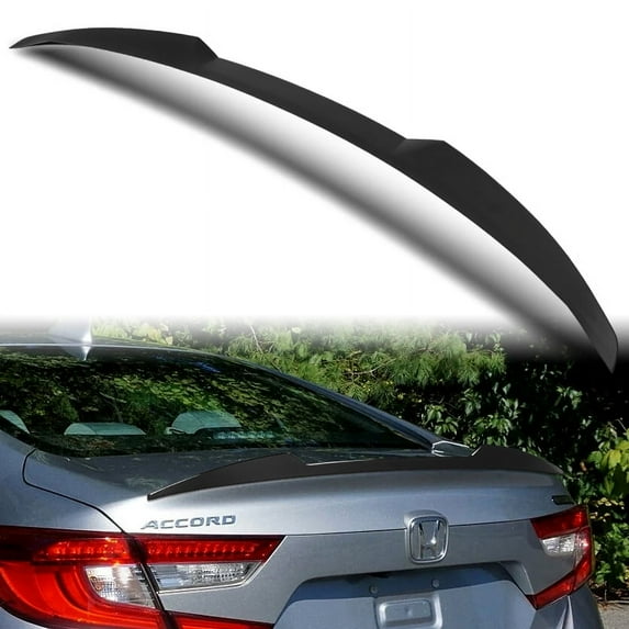 W-Power For 2018-2022 Honda Accord Sedan Primer Black V-Style Trunk Spoiler Wing