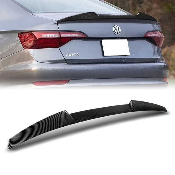 W-Power For 2019-2022 Volkswagen Jetta Carbon Painted V-Style Trunk Spoiler Wing
