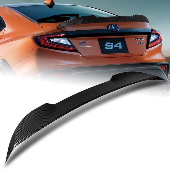 W-Power For 2022-2025 Subaru WRX Carbon Painted Rear Trunk Spoiler Wing V-Style
