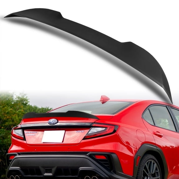 W-Power For 2022-2025 Subaru WRX Unpainted Black Rear Trunk Spoiler Wing V-Style