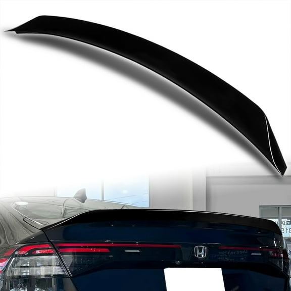 W-Power For 2023-2025 Honda Accord Pearl Black Rear Trunk Duckbill Spoiler Wing OE-Style
