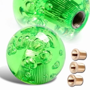 W-Power Universal 60mm Ball Style Manual Transmission Green Diamond Crystal Bubble Shift Knob