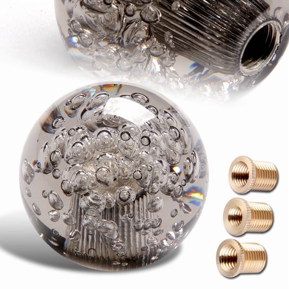 W-Power Universal Ball 60mm Manual Transmission Smoke Diamond Crystal Bubble Shift Knob