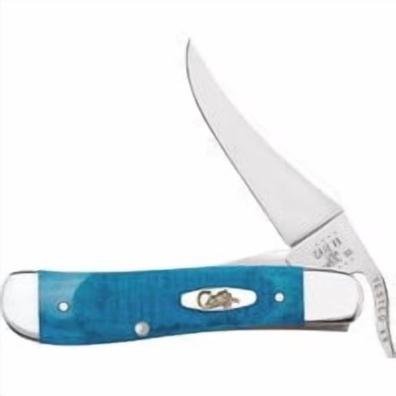 W. R. Case & Son Case Sawcut Jig Caribbean Blue Bone RussLock Pocket Knife