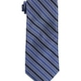thumbnail image 1 of W.R.K Mens Stripe Silk Self-tied Necktie, Blue, One Size, 1 of 1