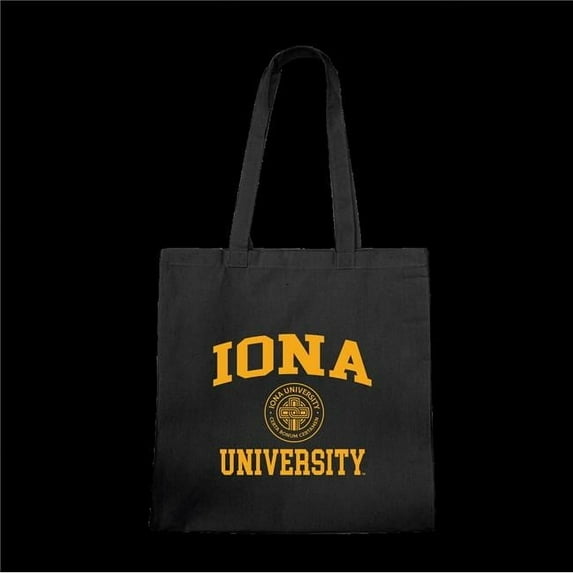 W Republic 1102-315-BLK Iona University Gaels Institutional Seal Tote Bags, Black - One Size