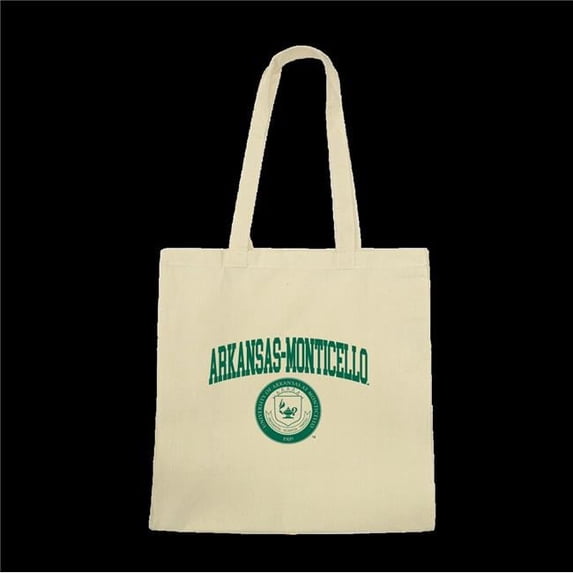 W Republic 1102-609-NAT Arkansas-Monticello Boll Weevils & Cotton Blossoms Institutional Seal Tote Bags, Natural - One Size