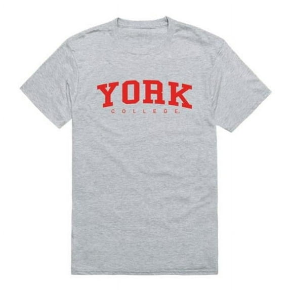W Republic 500-685-HGY-04 York College Cardinals Game Day T-Shirt, Heather Grey - Extra Large