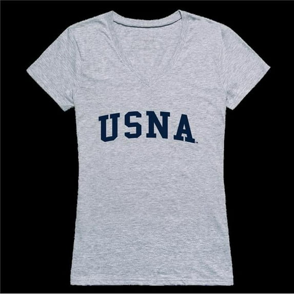 W Republic 501-136-HG2-03 United States Naval Academy Midshipmen Game Day Women T-Shirt, Heather Grey - Large