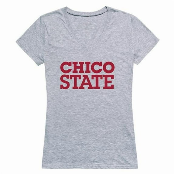 W Republic 501-163-HG2-05 NCAA Cal State Chico Wildcats GameDay Women T-Shirt, Heather Gray - 2XL