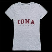 W Republic 501-315-HG2-01 Iona University Gaels Game Day Women T-Shirt, Heather Grey - Small