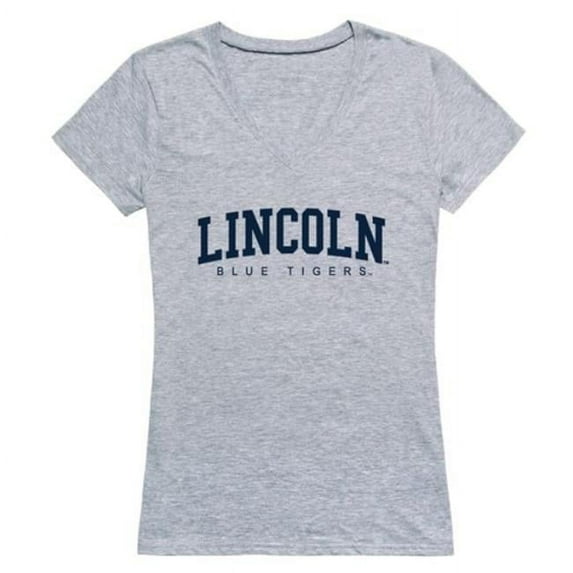 W Republic 501-720-HGY-03 NCAA Lincoln University Blue Tigers Game Day Women T-Shirt, Heather Grey - Large