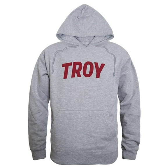 W Republic 503-254-HGY-02 Troy University GameDay Hoodie, Heather Grey - Medium