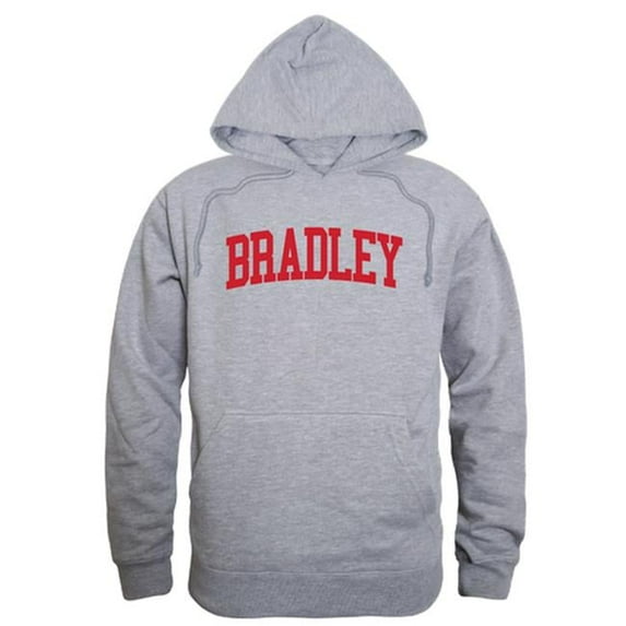 W Republic 503-270-HGY-05 Bradley University GameDay Hoodie, Heather Grey - 2XL