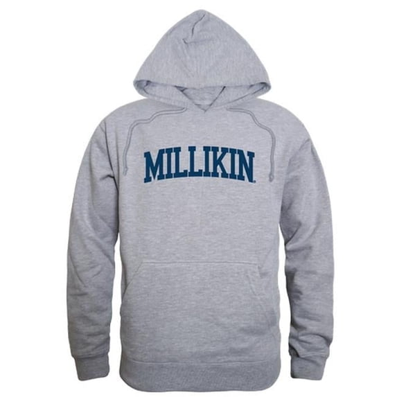 W Republic 503-342-HGY-05 Millikin University Game Day Hoodie, Heather Grey - 2XL