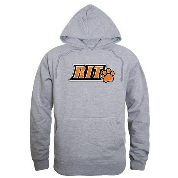 W Republic 503-370-HGY-05 Rochester Institute of Technology Game Day Hoodie, Heather Grey - 2XL
