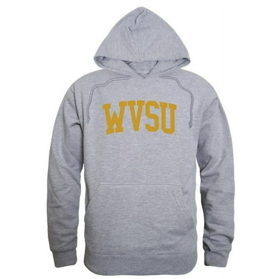 W Republic 503-404-HGY-04 West Virginia State University Men GameDay Hoodie, Heather Grey - Extra Large