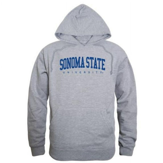 W Republic 503-732-HGY-02 Sonoma State University Seawolves Game Day Hoodie, Heather Grey - Medium
