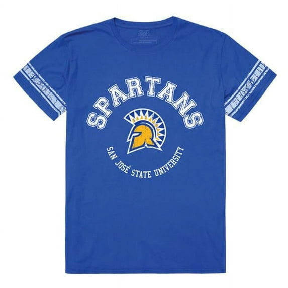 W Republic 504-173-RL2-03 San Jose State University Men Football T-Shirt, Royal - Large