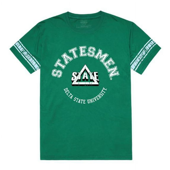 W Republic 504-289-KEL-05 Delta State University Men Football T-Shirt, Kelly - 2XL