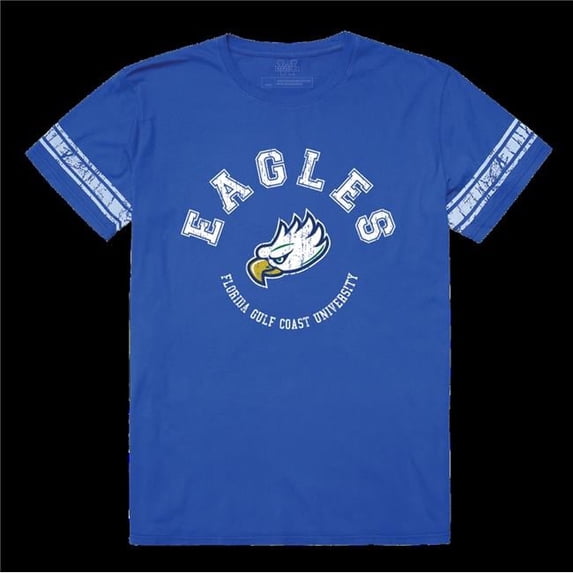 W Republic 504-303-RL3-05 Florida Gulf Coast Eagles Mens Football T-Shirt, Royal Blue - 2XL