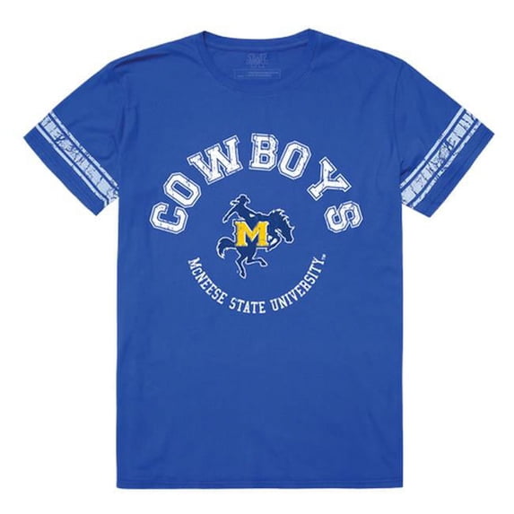W Republic 504-338-RYL-01 McNeese State University Men Football T-Shirt, Royal - Small