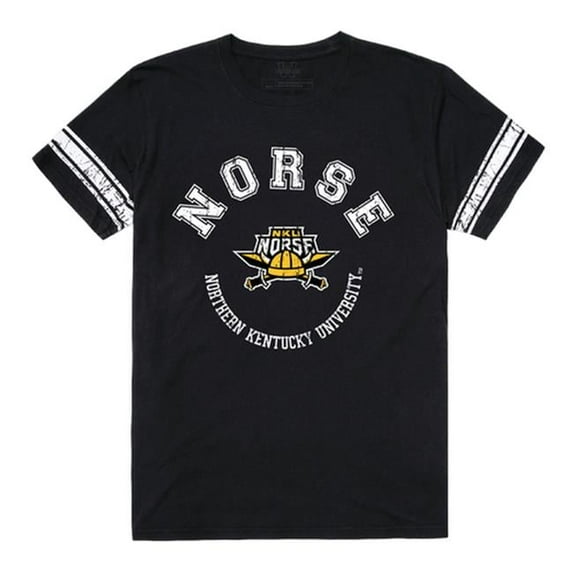 W Republic 504-356-BLK-04 Northern Kentucky University Men Football T-Shirt, Black & White - Extra Large