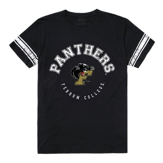 W Republic 504-452-BLK-04 NCAA Ferrum College Panthers Mens Football T-Shirt, Black - Extra Large