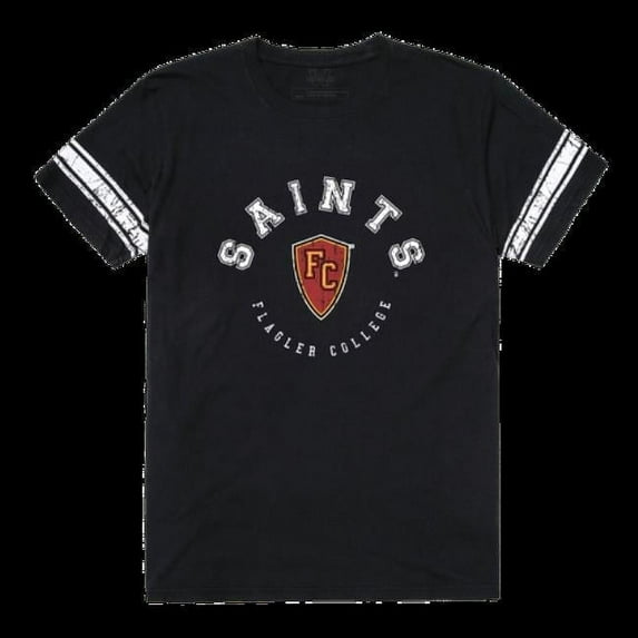 W Republic 504-466-BLK-02 Flagler College Saints Mens Football T-Shirt, Black - Medium