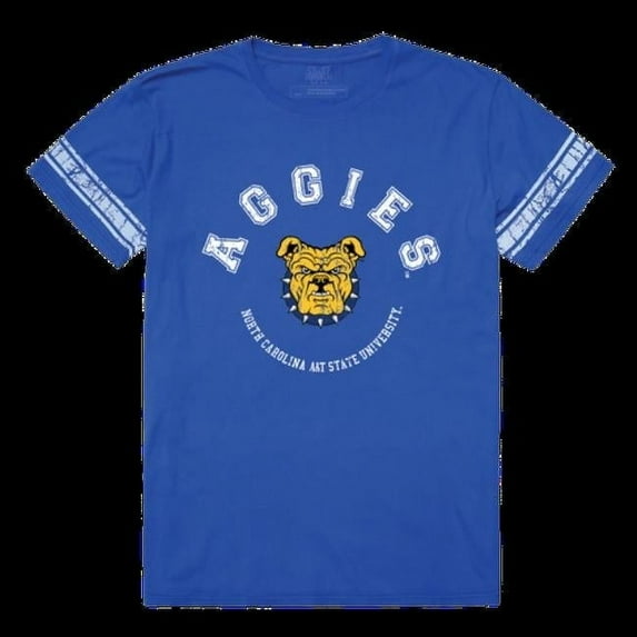 W Republic 504-470-RYL-02 North Carolina A&T State University Aggies Mens Football T-Shirt, Royal - Medium