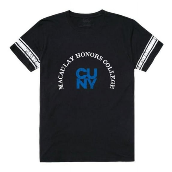 W Republic 504-534-BLK-05 NCAA Macaulay Macaulay Men Football T-Shirt, Black - 2XL