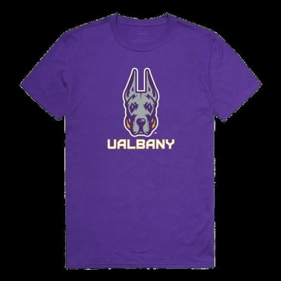 W Republic 506-103-PR3-02 University of Albany Great Danes the Freshmen T-Shirt, Purple - Medium