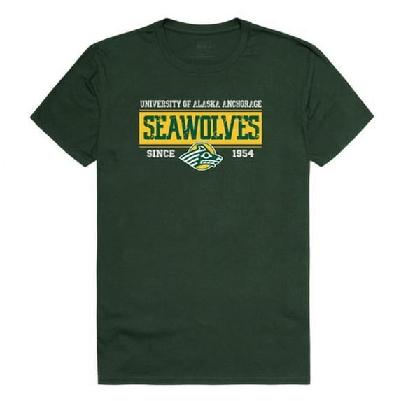 W Republic 507-259-033-05 University of Alaska Anchorage Established T-Shirt, Forest Green & White 3 - 2XL