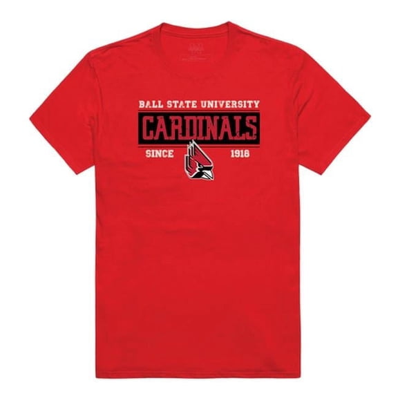 W Republic 507-264-R58-04 Ball State University Established T-Shirt, Red 3 - Extra Large