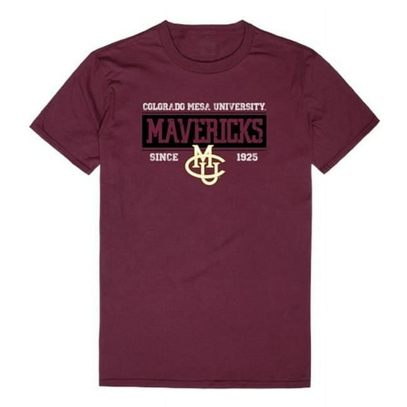 W Republic 507-284-327-01 Colorado Mesa University Established T-Shirt, Maroon & White 2 - Small