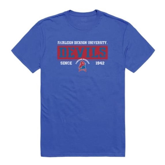 W Republic 507-300-B02-02 Fairleigh Dickinson University Established T-Shirt, Royal - Medium