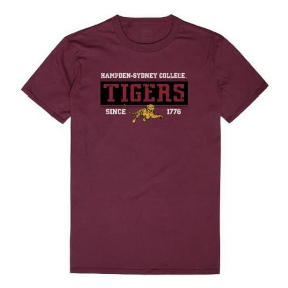 W Republic 507-309-327-02 Hampden-Sydney College Established T-Shirt, Maroon & White - Medium