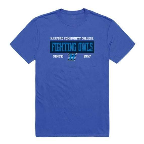 W Republic 507-313-B02-03 Harford Community College Established T-Shirt, Royal Blue 3 - Large