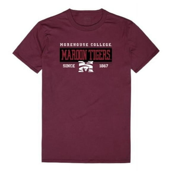 W Republic 507-346-327-04 Morehouse College Established T-Shirt, Maroon & White - Extra Large